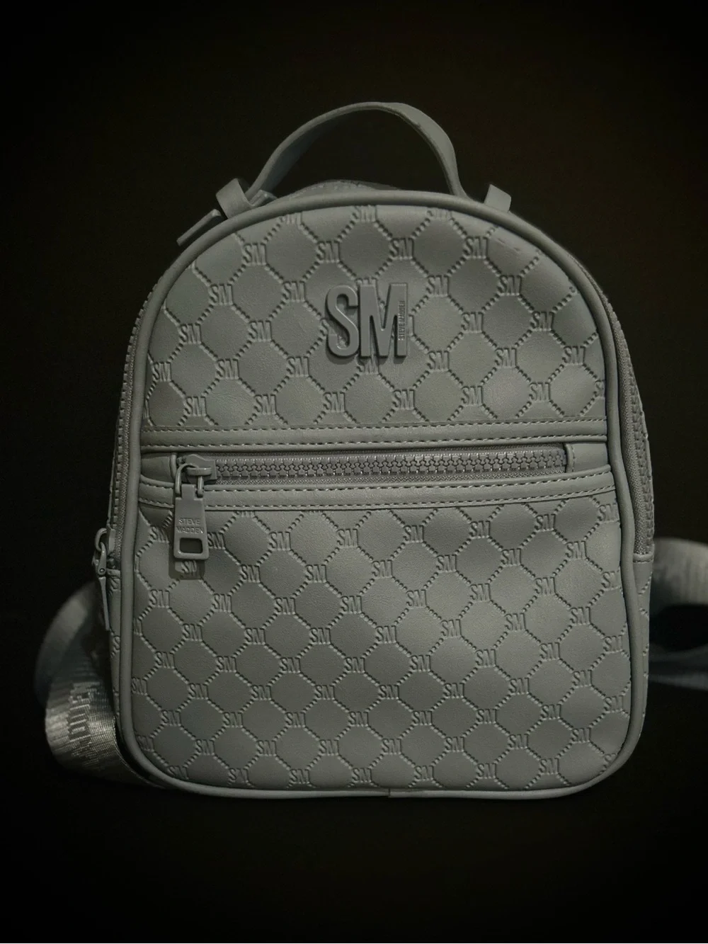Steve Madden Quilted Mini Backpack - Gray